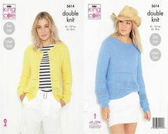 King Cole Paradise Beaches DK Pattern 5614 - Sweater & Cardigan