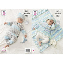 King Cole Cherish DK Pattern 5678 - Sweater, Pants, Jacket, Hat and Blanket