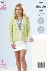 King Cole Cotton Top DK Pattern 5375 - ladies Cardigans