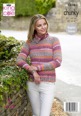 King Cole Drifter Chunky Pattern 5314 - Sweater & Coatigan