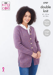 King Cole Big Value Tweed DK Pattern 5707 - Cardigan & Sweater