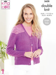 King Cole Finesse Cotton Silk DK Pattern 5628 - Cardigan & Top