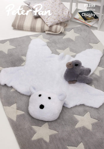 Peter Pan Precious Chunky Pattern P1299 Polar Bear Rug & Duckling - NOW €1.00