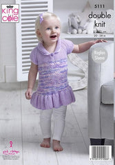 King Cole Comfort Kids DK & Comfort DK Pattern 5111 Cardigan & Smock Top