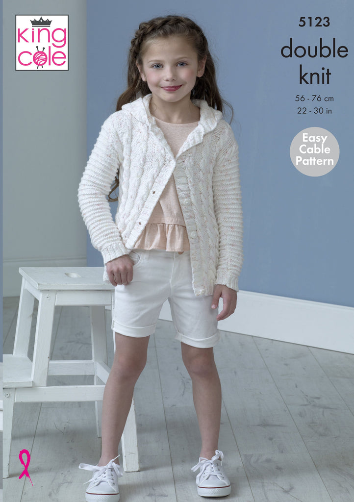 King Cole Cottonsoft Candy DK Pattern 5123 - Cardigans