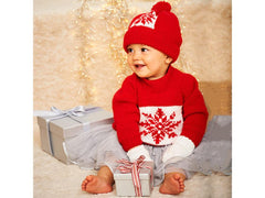 Stylecraft Wondersoft Stardust DK Pattern 9576 Christmas Snowflake Sweater, Hat & Mittens