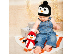 Stylecraft Wondersoft Stardust DK Pattern 9578 Piper the Penguin, Hat and Blanket