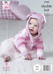 King Cole Cottonsoft Baby Crush DK Pattern 5104 - Hooded Jackets