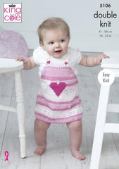 King Cole Cottonsoft Baby Crush DK & Cottonsoft DK Pattern 5106 - Pinafores