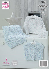 King Cole Cottonsoft Candy DK Pattern 5204  Cardigans, Blanket & Hat