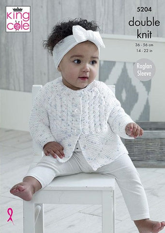 King Cole Cottonsoft Candy DK Pattern 5204  Cardigans, Blanket & Hat