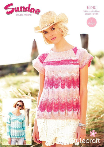 Stylecraft Sundae DK Pattern 9245 - Sweater & Top - NOW €1.00