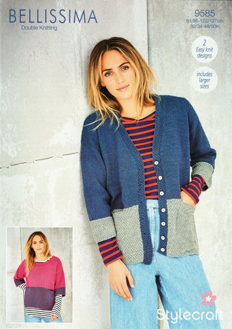 ﻿Stylecraft Bellissima DK Pattern 9585 - Cardigan & Jumper
