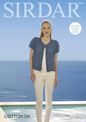 Sirdar Cotton DK Pattern 7914 - Ladies Cardigan