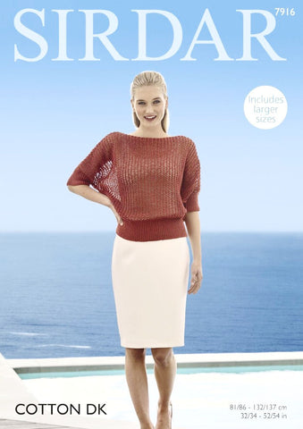 Sirdar Cotton DK Pattern 7916 -  Top