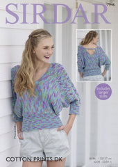 Sirdar Cotton Prints DK Pattern 7946 - Sweater - NOW €1.00