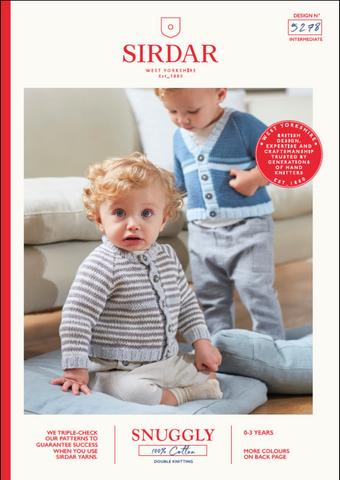 Sirdar Snuggly 100% Cotton Pattern 5278 - V & Round Neck Cardigans