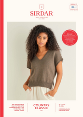 Sirdar Country Classic 4 Ply Pattern 10241 - V-NECK STEPPED HEM TOP