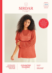 Sirdar Country Classic 4 Ply Pattern 10244 - CROCHET BOAT NECK TUNIC