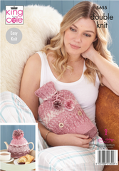 King Cole Fjord DK Pattern 5655 - Cushion, Throw, Tea Cosy & Hot Water Bottle Cover