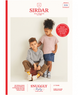 Sirdar Snuggly Replay DK Pattern 2536 - Easy Knit Sweaters