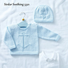 Sirdar Snuggly Soothing DK Pattern 5321 - Pullover and Hat with Anchor Motif