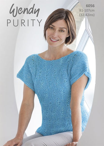 Wendy Purity Pattern 6056 - Short Sleeved Sweater - NOW €1.00