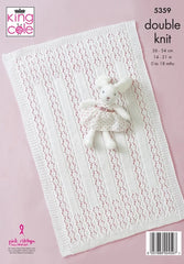 King Cole Comfort DK Pattern 5359 - Jacket, Matinee Coat, Angel Top, Hat, Bootees & Blanket