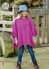 King Cole Majestic DK Pattern 4928 - Girls' Ponchos