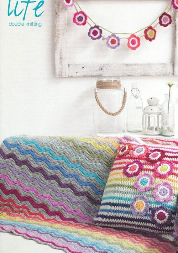 Stylecraft Life DK Pattern 9091 - Blanket, Cushion & Bunting