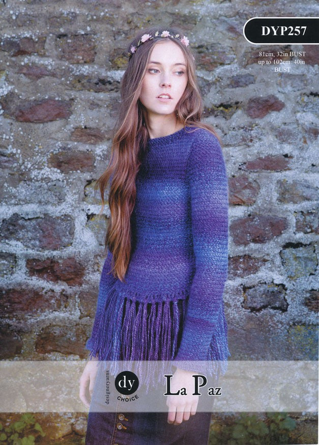 DY Choice La Paz Pattern DYP257 - Fringed Sweater - NOW 1.00