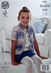 King Cole Splash DK Pattern 4781 - Cardigans