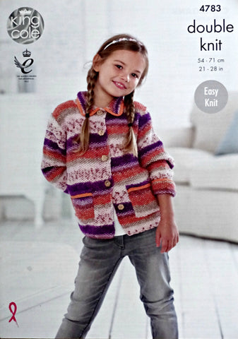 King Cole Splash DK Pattern 4783 - Cardigans