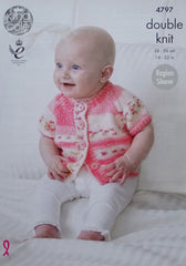 King Cole Drifter DK for Baby Pattern 4797 - Cardigans & Blanket