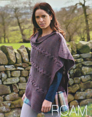 Wendy Roam Fusion Knitting Pattern 5797 - Cable Wrap & Pompom Shawl - NOW €1.00