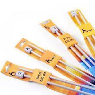 Pony/Prym/Essentials Knitting Needles  - Plastic/Aluminium 35cm long