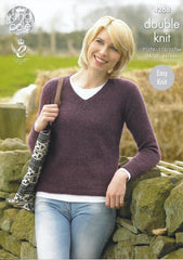 King Cole Panache DK Pattern 4268 - Raglan Cardigan & Sweater - NOW €1.00