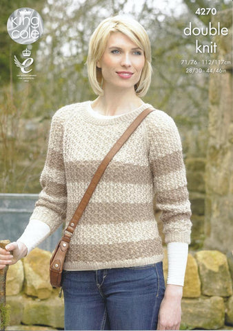 King Cole Panache DK Pattern 4270 - Sweater and Cardigan - NOW €1.00