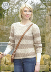 King Cole Panache DK Pattern 4270 - Sweater and Cardigan - NOW €1.00