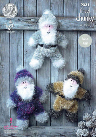 King Cole Tinsel Chunky Pattern 9031 -  Father Christmas