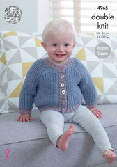King Cole Comfort DK Pattern 4965 - Cardigans in Fisherman Rib