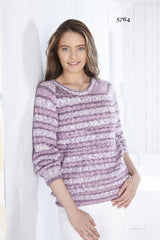 King Cole Splash DK Pattern 5764  Sweater & Cardigan