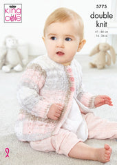 King Cole Baby Pure DK Pattern 5775 - Cardigan & Tunic