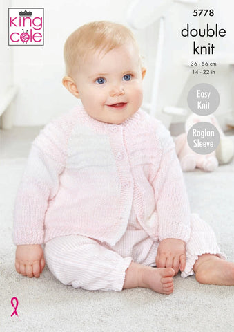 King Cole Baby Pure DK Pattern 5778 - Cardigan & Sweater