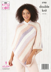King Cole Harvest DK Pattern 5785 Ponchos