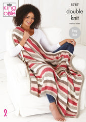 King Cole Harvest DK Pattern 5787 Bed Runners and Blankets