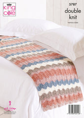 King Cole Harvest DK Pattern 5787 Bed Runners and Blankets