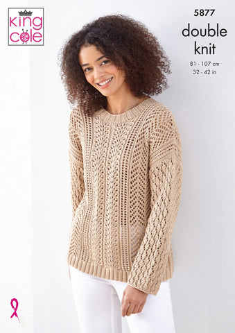 King Cole Cottonsoft DK Pattern 5877 - Sweaters