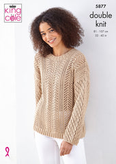 King Cole Cottonsoft DK Pattern 5877 - Sweaters