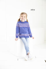 King Cole Cotton Socks 4 Ply Pattern 5879 - Sweater & Cardigan
